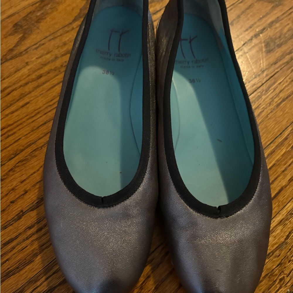 Thierry Rabotin Silver Ballet Flats - Picture 2 of 5